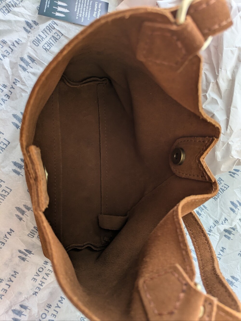 Portland Leather Small Naomi In Jackson Suede Shoulder Bag - Picture 4 of 4